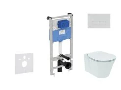 Ideal Standard ProSys - Toiletset- Inbouwreservoir, Closet, WC-zitting Connect Air, Oleas M2 Bedieningsplaat, Aquablade, SoftClose, Wit ProSys120M SP19