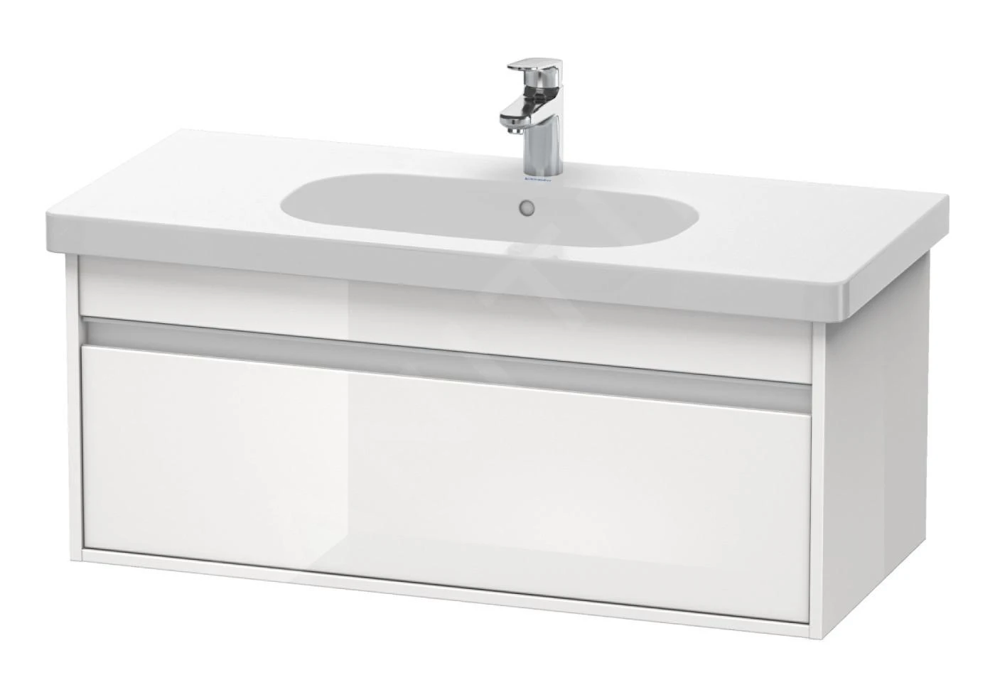 Duravit Ketho - Wastafelonderkast 410x1000x455 Mm, 1 Lade, Glanzend Wit KT666802222 1 Duravit Ketho - Wastafelonderkast 410x1000x455 Mm, 1 Lade, Glanzend Wit KT666802222