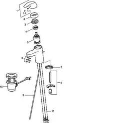 Hansa Pico - Eengreeps Wastafelkraan, Chroom 46042273 7 Hansa Pico - Eengreeps Wastafelkraan, Chroom 46042273 -Badkamer Luxe 9fb11243748bb05b7708fbaf