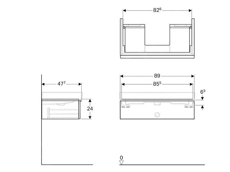 Geberit ICon - Wastafelonderkast 900 Mm, Mat Wit 841290000 2 Geberit ICon - Wastafelonderkast 900 Mm, Mat Wit 841290000 - Afbeelding 2