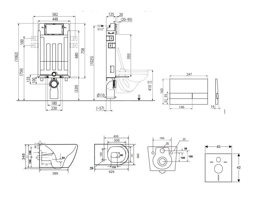 Kielle Genesis - Set Voorwandinstallatie, Toilet Gaia, Toiletbril Softclose En Bedieningspaneel Gemini I, Chroom 30505SZ06 2 Kielle Genesis - Set Voorwandinstallatie, Toilet Gaia, Toiletbril Softclose En Bedieningspaneel Gemini I, Chroom 30505SZ06 - Afbeelding 2