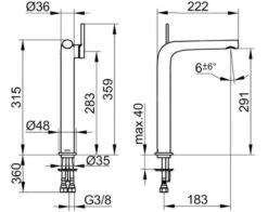 Keuco Edition 400 - Wastafelkraan, Zwart Chroom Geborsteld 51502130103 -Badkamer Luxe a0ec5d44399f43d27ef37f5d