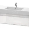 Duravit Ketho - Wastafelonderkast 410x1200x455 Mm, 1 Lade, Glanzend Wit KT669202222