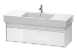 Duravit Ketho - Wastafelonderkast 410x1200x455 Mm, 1 Lade, Glanzend Wit KT669202222