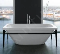 Duravit Xviu - Vrijstaand Bad, 1600x800 Mm, Met Metalen Onderstel, Wit/mat Zwart 700444000B20000 -Badkamer Luxe a14f929761ba713c367505ae 1