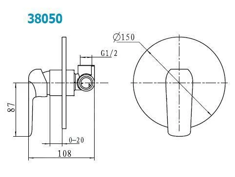 Novaservis Nobless Tina - Inbouw Douchekraan Met Inbouwdeel, Wit/chroom 38050,1 2 Novaservis Nobless Tina - Inbouw Douchekraan Met Inbouwdeel, Wit/chroom 38050,1 - Afbeelding 2