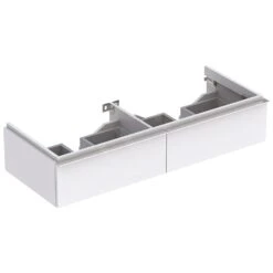 Geberit ICon - Onderkast Voor Dubbele Wastafel Met 2 Laden 1200 Mm, Mat Wit 841220000