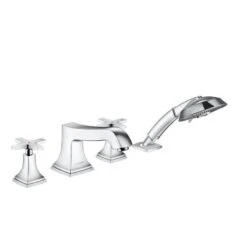 Hansgrohe Metropol Classic - 4-gats Badrandmengkraan Met Greep In Kruisvorm, Chroom 31449000