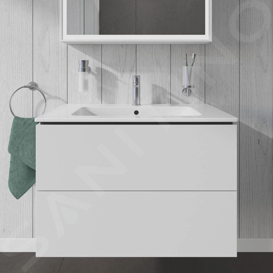 Duravit L-Cube - Wastafelonderkast 550x820x481 Mm, 2 Laden, Wit Mat LC624101818 5 Duravit L-Cube - Wastafelonderkast 550x820x481 Mm, 2 Laden, Wit Mat LC624101818 - Afbeelding 5