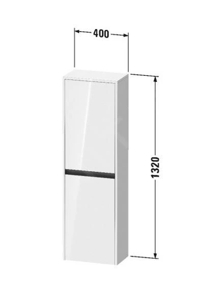 Duravit Ketho.2 - Kast 1320x400x240 Mm, 2 Deuren, Scharnieren Rechts, Mat Wit K21319R18180000 2 Duravit Ketho.2 - Kast 1320x400x240 Mm, 2 Deuren, Scharnieren Rechts, Mat Wit K21319R18180000 - Afbeelding 2