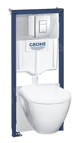 Grohe Solido - Voorwand Montageset, Toilet En Softclose Zitting, Skate Cosmopolitan Bedieningsplaat, Chroom 39468000