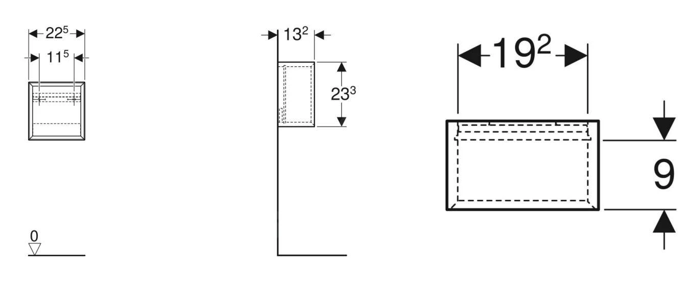 Geberit ICon - Kast 225x233x132 Mm, Open, Glanzend Wit 502.321.01.1 2 Geberit ICon - Kast 225x233x132 Mm, Open, Glanzend Wit 502.321.01.1 - Afbeelding 2