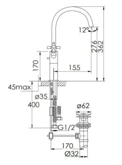 Steinberg 250 - Wastafelkraan Met Waste, Geborsteld Nikkel 250 1550 BN -Badkamer Luxe a516f574137b7fb9e3a137ba