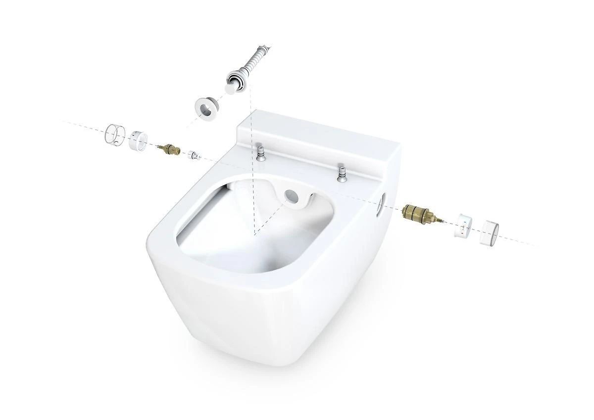 Geberit Kombifix - Inbouwreservoir Voor Hangend Toilet Met SIGMA30 Bedieningsknop, Wit/glanzend Chroom + Tece One - Hangend Douche-wc En Wc-bril, Rimless, SoftClose 110.302.00.5 NT5 8 Geberit Kombifix - Inbouwreservoir Voor Hangend Toilet Met SIGMA30 Bedieningsknop, Wit/glanzend Chroom + Tece One - Hangend Douche-wc En Wc-bril, Rimless, SoftClose 110.302.00.5 NT5 - Afbeelding 8