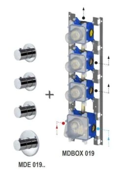 Paffoni Modular Box - Thermostatische Inbouwkraan, Voor 3 Uitgangen, Mat Wit MDE019BO -Badkamer Luxe a65a18f3bdfddea17bb04377 2