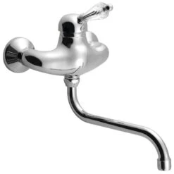 Sapho Kirké - Wastafelkraan, Kristal Hendel, Chroom KI15KC