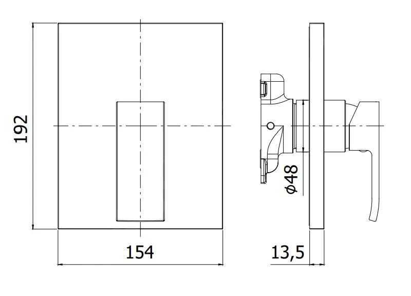 Paffoni Level - Inbouwkraan Met 1 Uitgang, Chroom LEABOX010CR 3 Paffoni Level - Inbouwkraan Met 1 Uitgang, Chroom LEABOX010CR - Afbeelding 3