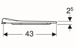 Geberit Selnova Comfort - WC-zitting Voor Gehandicapten, Zonder Deksel, Wit 500.340.01.1 -Badkamer Luxe a86b7989bf441ca80216ecef