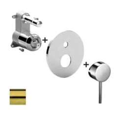 Paffoni Light - Inbouwkraan Voor 2 Uitgangen, Goud LIGBOX015HG/M