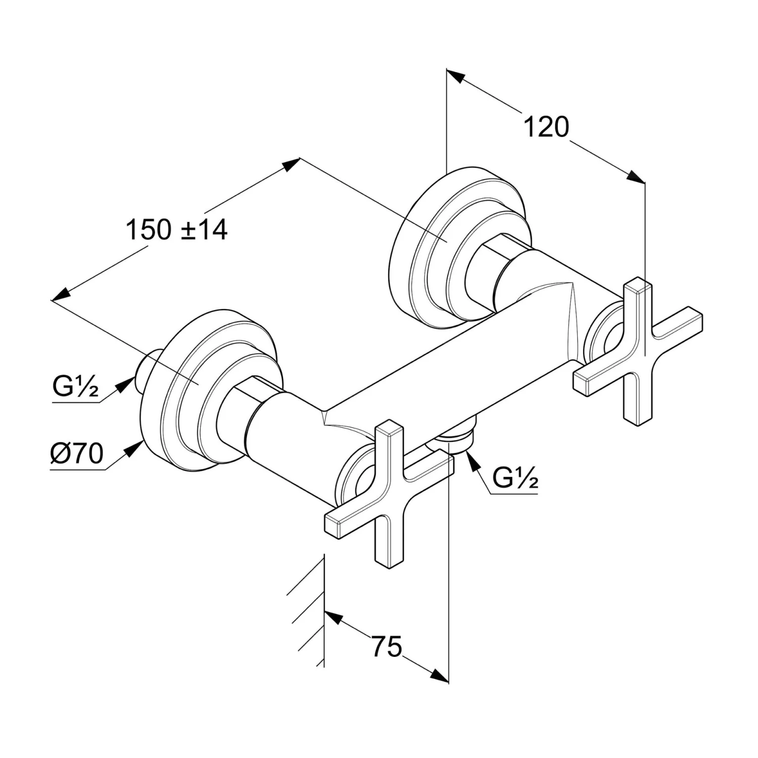 Kludi Nova Fonte - Douchekraan, Chroom 207100520 2 Kludi Nova Fonte - Douchekraan, Chroom 207100520 - Afbeelding 2