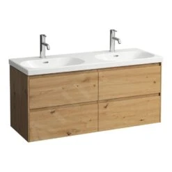 Laufen Lani - Wastafelonderkast, 118x45x52 Cm, 4 Laden, Eiken H4035741122671
