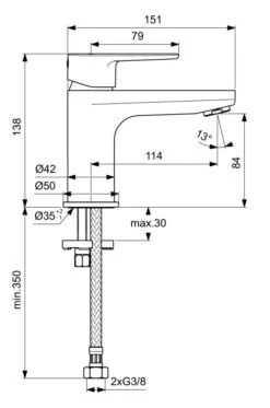 Ideal Standard Cerafine O - Wastafelkraan, BlueStart, Chroom BC697AA -Badkamer Luxe aa384b396289dfba952c776f 1