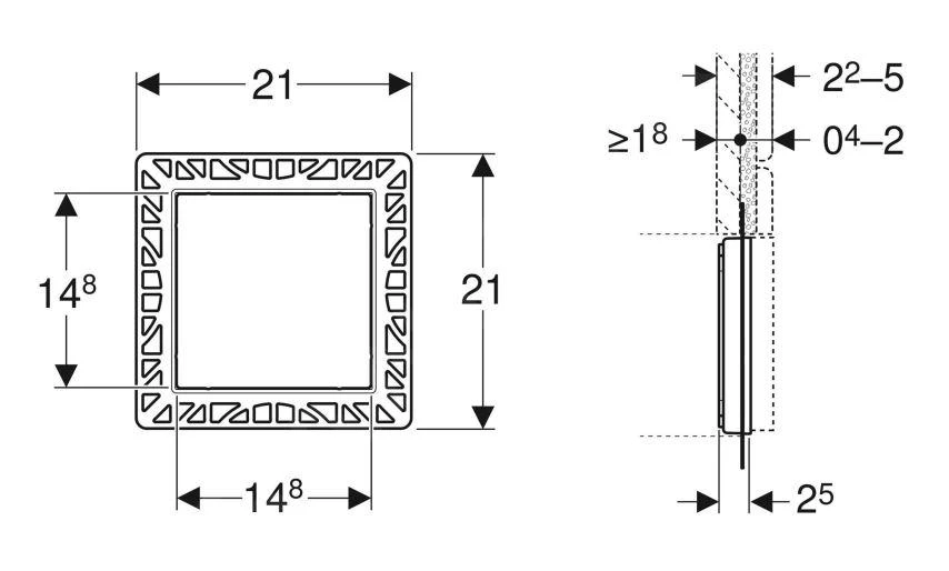 Geberit Toebehoren - Afdekplaat Voor Wastafelkranen 116.421.00.1 2 Geberit Toebehoren - Afdekplaat Voor Wastafelkranen 116.421.00.1 - Afbeelding 2
