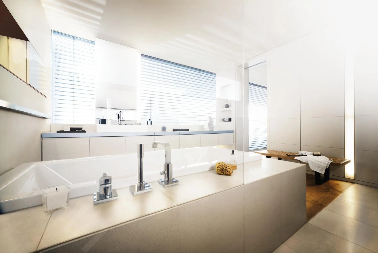 Grohe Allure - Badrandcombinatie, 3-gats, Chroom 19316000 4 Grohe Allure - Badrandcombinatie, 3-gats, Chroom 19316000 - Afbeelding 4