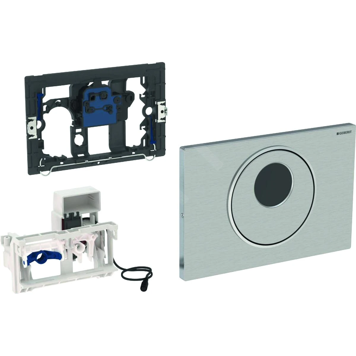 Geberit Sigma10 - Bedieningsplaat, Elektronisch, Dual Flush Spoeling, Netvoeding, Geborsteld /gepolijst RVS 115.856.SN.1 1 Geberit Sigma10 - Bedieningsplaat, Elektronisch, Dual Flush Spoeling, Netvoeding, Geborsteld /gepolijst RVS 115.856.SN.1