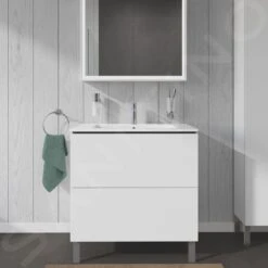 Duravit L-Cube - Wastafelonderkast 856x820x481 Mm, 2 Laden, Glanzend Wit LC662602222 -Badkamer Luxe ab2c5d41c4cf410b74f072f2