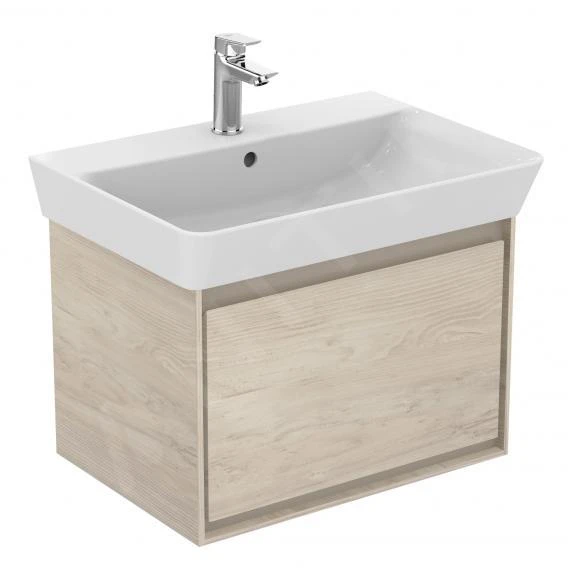 Ideal Standard Connect Air - Wastafelonderkast Cube 650 Mm, 580x409x400 Mm, Decor Licht Hout/lichtbruin Mat E0847UK 1 Ideal Standard Connect Air - Wastafelonderkast Cube 650 Mm, 580x409x400 Mm, Decor Licht Hout/lichtbruin Mat E0847UK