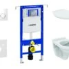 Geberit Duofix - Set Voorwandinstallatie, Closet Alpha Met WC-zitting, Bedieningspaneel Sigma20, Wit/chroom 111.355.00.5 NR4