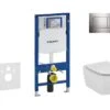 Geberit Duofix - Set Voorwandinstallatie, Toilet En Zitting Ideal Standard Tesi, Sigma30 Bedieningsplaat, Chroom 111.300.00.5 NF6