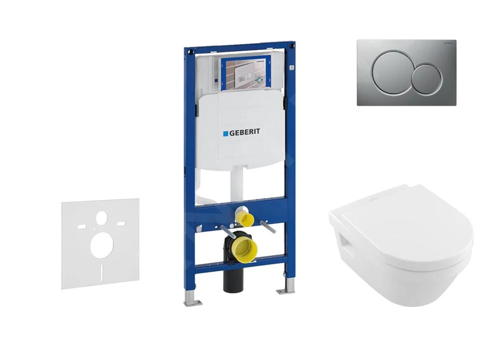 Geberit Duofix - Set Voorwandinstallatie, Toilet En Villeroy & Boch Zitting, Bedieningspaneel Sigma01, DirectFlush, SoftClose, CeramicPlus, Mat Chroom 111.300.00.5 NB3 1 Geberit Duofix - Set Voorwandinstallatie, Toilet En Villeroy & Boch Zitting, Bedieningspaneel Sigma01, DirectFlush, SoftClose, CeramicPlus, Mat Chroom 111.300.00.5 NB3