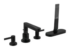 Hansgrohe Finoris - Badrandkraan, 4-gats, SBox, Mat Zwart 76444670