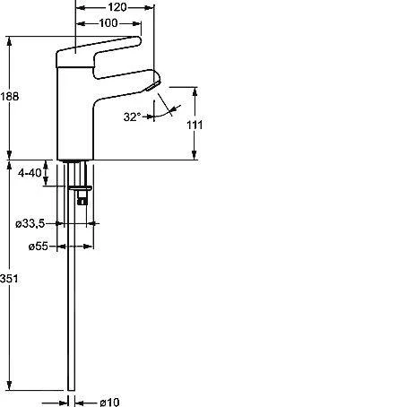 Hansa Medipro - Eengreeps Wastafelkraan, Chroom 01622193 2 Hansa Medipro - Eengreeps Wastafelkraan, Chroom 01622193 - Afbeelding 2