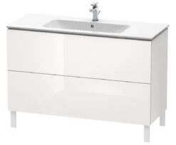 Duravit L-Cube - Wastafelonderkast 856x1220x481 Mm, 2 Laden, Glanzend Wit LC662802222