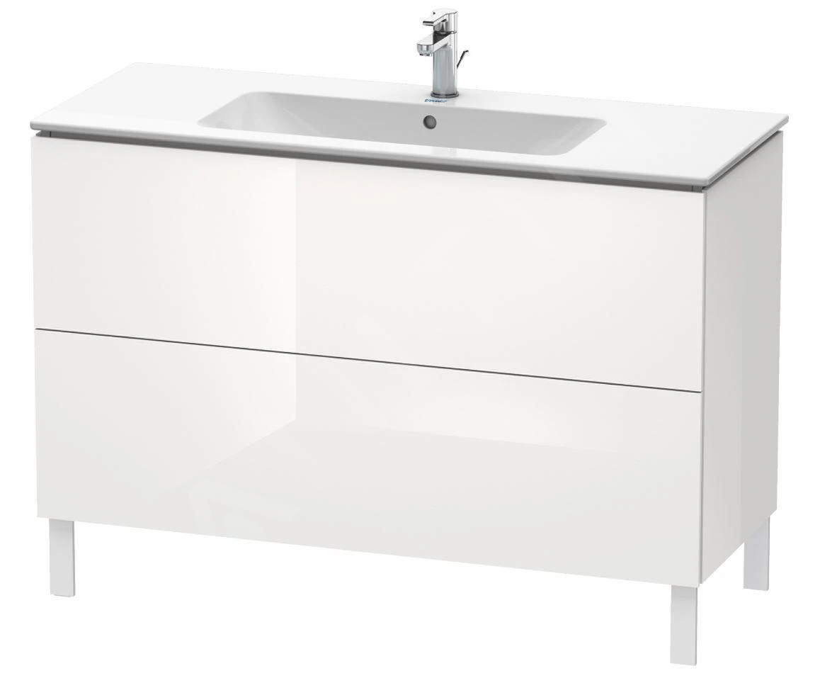 Duravit L-Cube - Wastafelonderkast 856x1220x481 Mm, 2 Laden, Glanzend Wit LC662802222 1 Duravit L-Cube - Wastafelonderkast 856x1220x481 Mm, 2 Laden, Glanzend Wit LC662802222