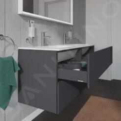Duravit L-Cube - Wastafelonderkast 550x1290x481 Mm, 4 Laden, Grafiet Mat LC625904949 11 Duravit L-Cube - Wastafelonderkast 550x1290x481 Mm, 4 Laden, Grafiet Mat LC625904949 -Badkamer Luxe ad2eb5d14c83a17944e328de