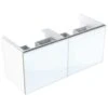 Geberit Acanto - Onderkast Voor Dubbele Wastafel 1200 Mm, Glanzend Wit 500.613.01.2