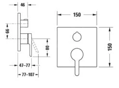 Duravit C.1 - Inbouw Douchemengkraan, Voor 2 Functies, Chroom C14210011010 3 Duravit C.1 - Inbouw Douchemengkraan, Voor 2 Functies, Chroom C14210011010 -Badkamer Luxe ad7d24adea3756e781b6211b 1