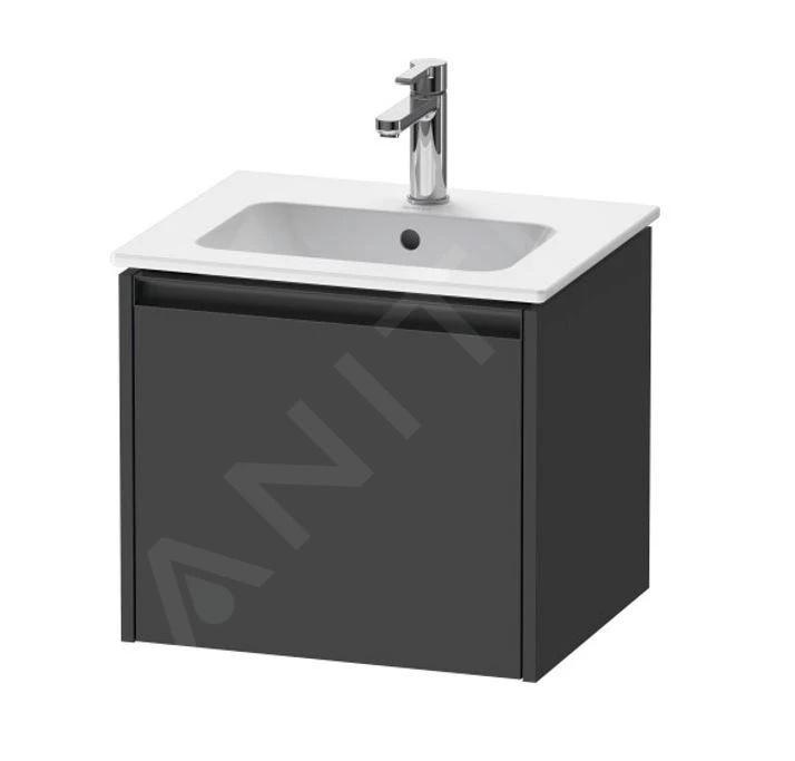 Duravit Ketho.2 - Wastafelkast 440x510x420 Mm, 1 Lade, Grafiet Mat K25061049490000 1 Duravit Ketho.2 - Wastafelkast 440x510x420 Mm, 1 Lade, Grafiet Mat K25061049490000