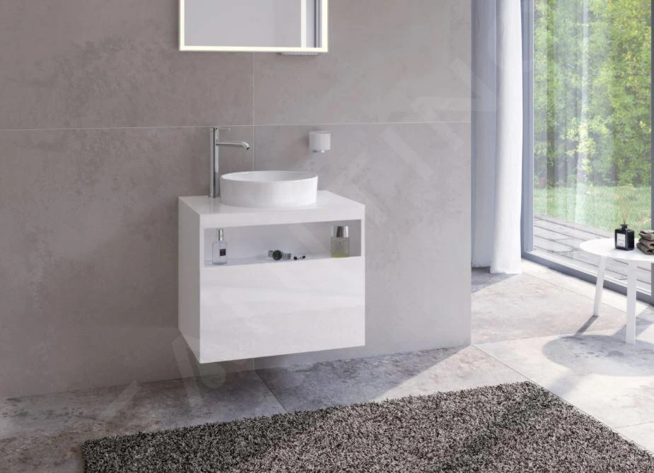 Keuco Stageline - Wastafelonderkast, 800x550x490 Mm, Met Uitsparing Voor Wastafel En Kraan Links, Wit 32864300000 6 Keuco Stageline - Wastafelonderkast, 800x550x490 Mm, Met Uitsparing Voor Wastafel En Kraan Links, Wit 32864300000 - Afbeelding 6