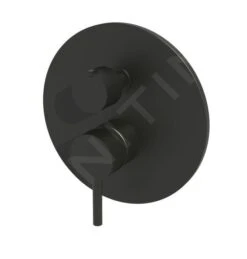 Paffoni Light - Afdekset Met Inbouwdeel, Voor 2 Functies, Zwart Mat LIG018NO