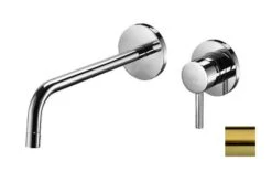 Paffoni Light - Inbouw Wastafelkraan Incl. Inbouwdeel, 2-gats, Geborsteld Goud LIG105HGSP70