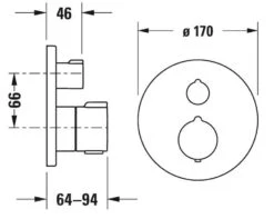 Duravit C.1 - Inbouw Thermostatische Badkraan, Voor 2 Functies, Mat Zwart C15200014046 -Badkamer Luxe ae70170ab0affd9cf8b014c0