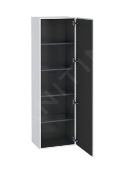 Duravit L-Cube - Hoge Kast 1760x500x363 Mm, Scharnieren Rechts, Wit Mat LC1181R1818