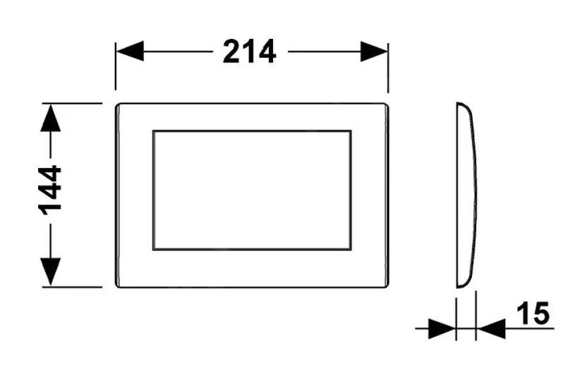 Tece TECEplanus - Bedieningsplaat, Geborsteld Roestvrij Staal 9240310 2 Tece TECEplanus - Bedieningsplaat, Geborsteld Roestvrij Staal 9240310 - Afbeelding 2