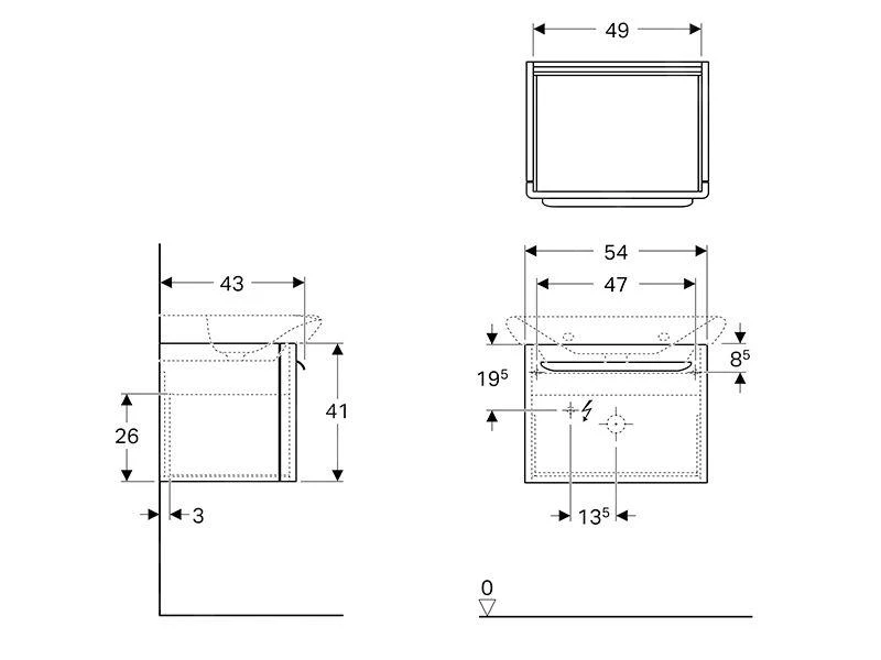 Geberit MyDay - Wastafelonderkast, 540x410x430 Mm, 1 Schuiflade Met LED-verlichting, Taupe 824066000 2 Geberit MyDay - Wastafelonderkast, 540x410x430 Mm, 1 Schuiflade Met LED-verlichting, Taupe 824066000 - Afbeelding 2