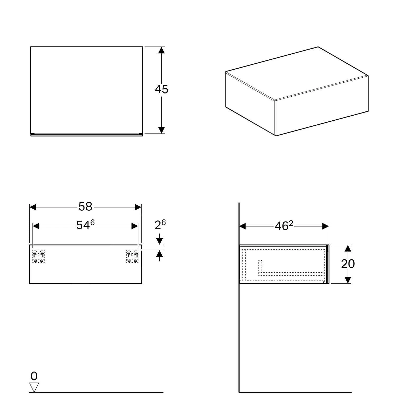 Geberit Xeno 2 - Onderbouw Zijkast Met Interne Lade 580x200 Mm, Grijs-beige 500.507.00.1 2 Geberit Xeno 2 - Onderbouw Zijkast Met Interne Lade 580x200 Mm, Grijs-beige 500.507.00.1 - Afbeelding 2